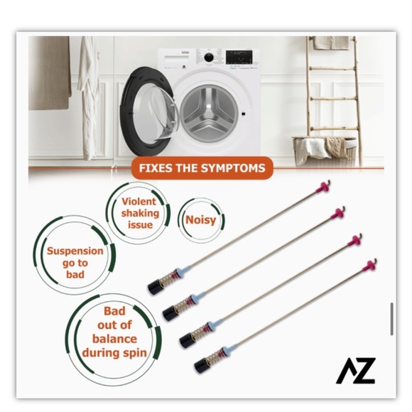 4PC Washer Suspension Rod Damper Assembly For Samsung WA400PJHDWR/AA and MORE - Picture 5 of 6